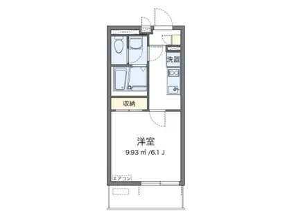 スペランツァI号館(1K/1階)の間取り写真