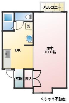 アルフィーハイツ(1DK/1階)の間取り写真
