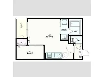 JACK HANASAKIKITAI(1LDK/3階)の間取り写真