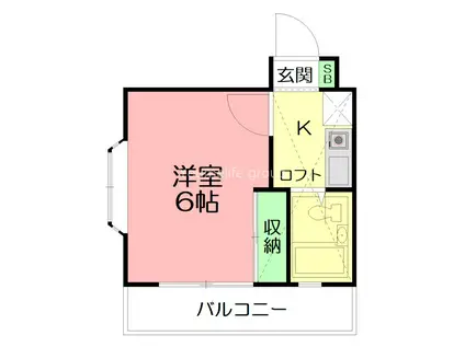 湘南台ドミール21C(1K/1階)の間取り写真