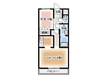 グランディール・ヒロ(2K/2階)の間取り写真