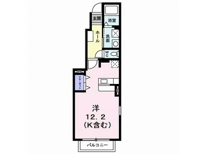 サンパ-ク曽根(ワンルーム/1階)の間取り写真