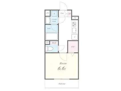 フィレール南千住(1K/2階)の間取り写真