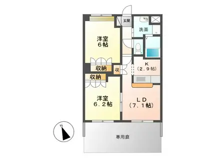 IDEL HORM(2LDK/1階)の間取り写真