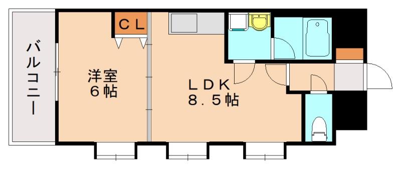 ヴェルモント桜原(1LDK/3階)の間取り写真