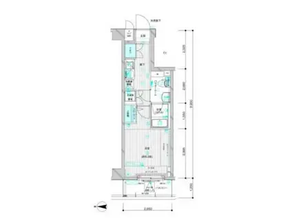 メインステージ蒲田VIIアイディアル(1K/1階)の間取り写真