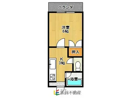 ロア高木瀬21(1K/2階)の間取り写真