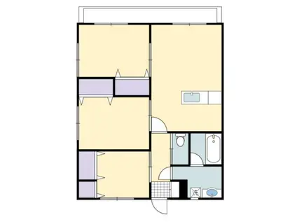 グローリィー生目(3LDK/3階)の間取り写真