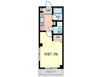 ベルデン日本橋(1K/3階)の間取り写真