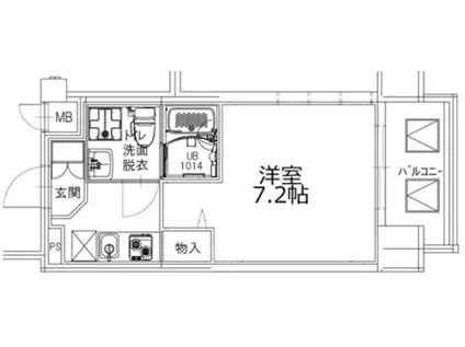 TOYOTOMI STAY PREMIUM 難波桜川III(1K/2階)の間取り写真
