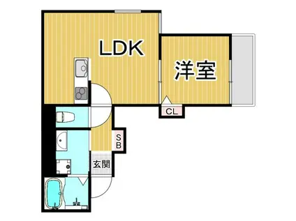 BB SONODA(1LDK/2階)の間取り写真