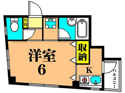 ダール大井(1K/3階)の間取り写真