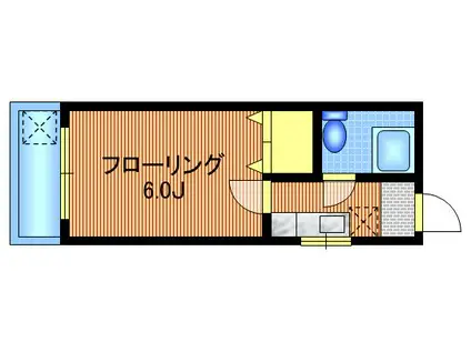 コーポレーベン(1K/2階)の間取り写真