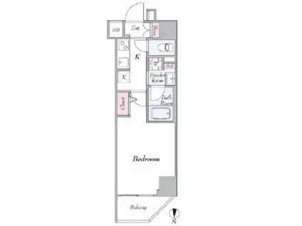 スカイコートパレス両国(1K/3階)の間取り写真