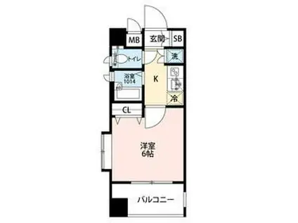 レジオス池袋イースト(1K/5階)の間取り写真