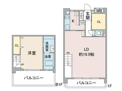VELATO(1LDK/1階)の間取り写真