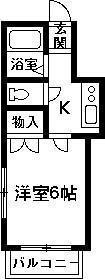 プロスペアーTD(1K/1階)の間取り写真