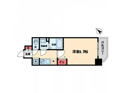 プレサンス DOMECITY コレーレ(1K/11階)の間取り写真