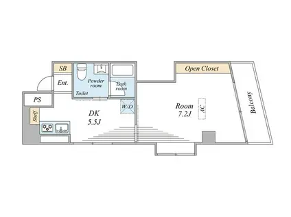 AS ONE SUGAMO(1DK/4階)の間取り写真