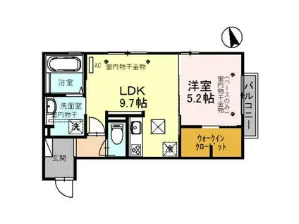 VILLA FORESTA(1LDK/1階)の間取り写真