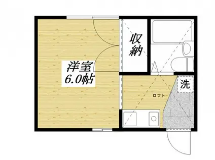 シャルマンハウス石田2号館(1K/1階)の間取り写真