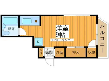 赤堤ライフ(ワンルーム/3階)の間取り写真