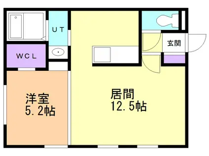 グランフィーノ(1LDK/1階)の間取り写真