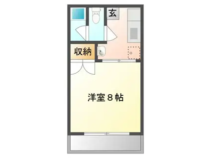 コーポ明和(1K/2階)の間取り写真