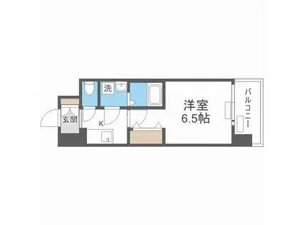 ファーストフィオーレ難波クレシア(1K/7階)の間取り写真