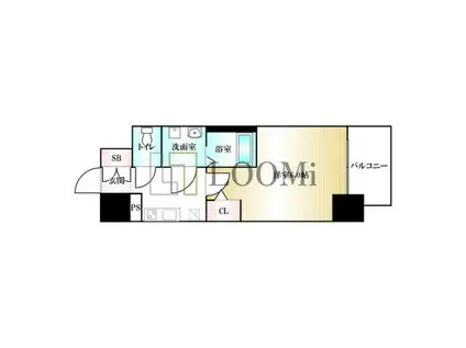 エスリード難波AGREA(1K/7階)の間取り写真