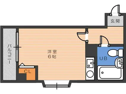 シティコーポ東田辺(ワンルーム/2階)の間取り写真