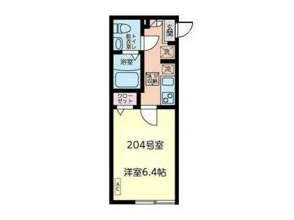 J-MAISON蕨(1K/2階)の間取り写真