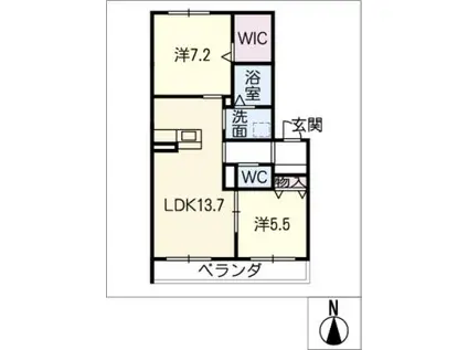 リラフォート前田(2LDK/3階)の間取り写真