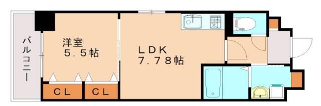 LINKS M(1LDK/6階)の間取り写真