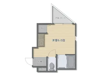 R-STAYI(ワンルーム/2階)の間取り写真