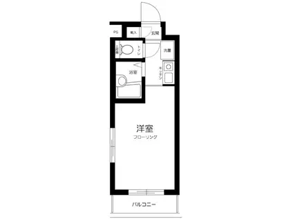 スカイコート神楽坂参番館(1K/3階)の間取り写真