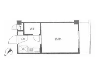 第263川辺ビル(1K/3階)の間取り写真