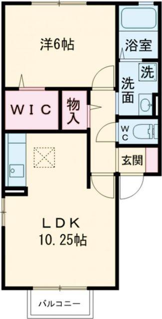 セジュールひまわりII(1LDK/1階)の間取り写真