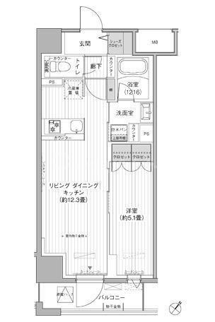 メゾン クロロ(1LDK/5階)の間取り写真