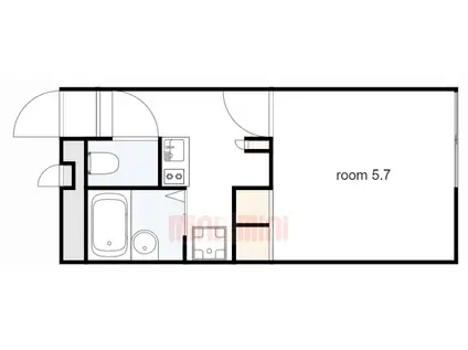 レオパレスエルザ1(1K/2階)の間取り写真