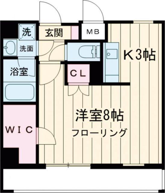 ラ カステル メウ(1K/7階)の間取り写真