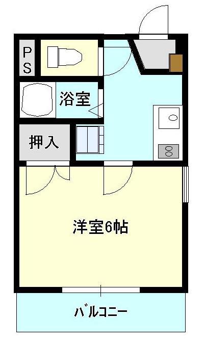 レバレンス一の宮(1K/2階)の間取り写真