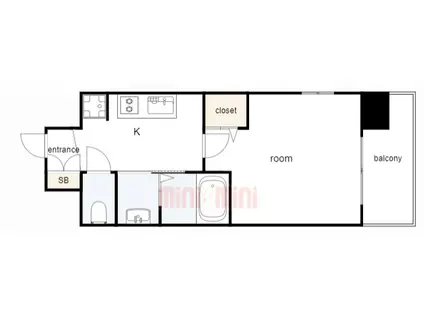 エステムコート神戸大倉山公園(1K/4階)の間取り写真