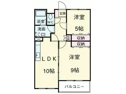 レアールソフィアA・B(2LDK/1階)の間取り写真