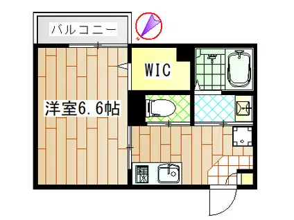 マルト参番館(1K/1階)の間取り写真