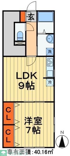 ナリトモ蘇我A(1LDK/1階)の間取り写真