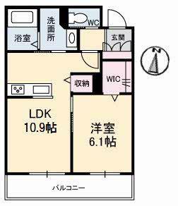 ヴィエント(1LDK/3階)の間取り写真