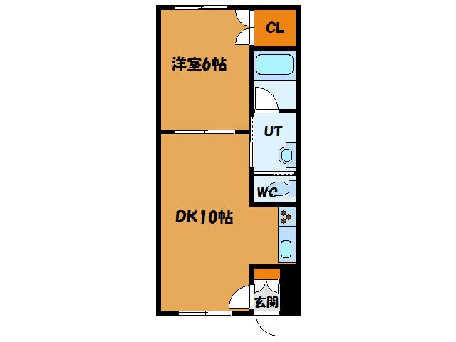 ピュアパレス函館III(1LDK/4階)の間取り写真