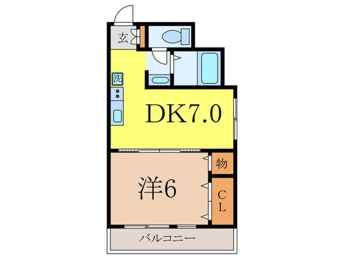 ラ・メール駒込(1DK/2階)の間取り写真