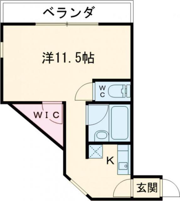 イッツビル(ワンルーム/6階)の間取り写真
